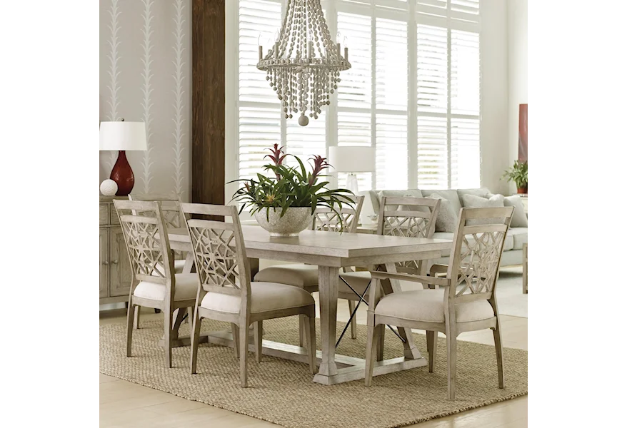 Vista 7 Piece Dining Set with Removable Leaves by American Drew at Esprit Decor Home Furnishings